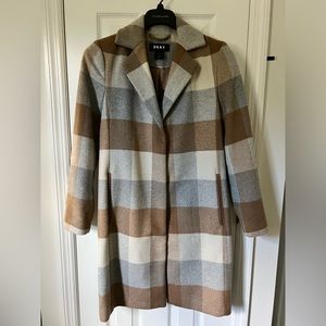 DKNY plaid coat
